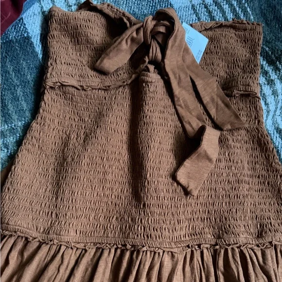 American Eagle Outfitters Sunchaser Smocked Midi Dress - Picture 3 of 5